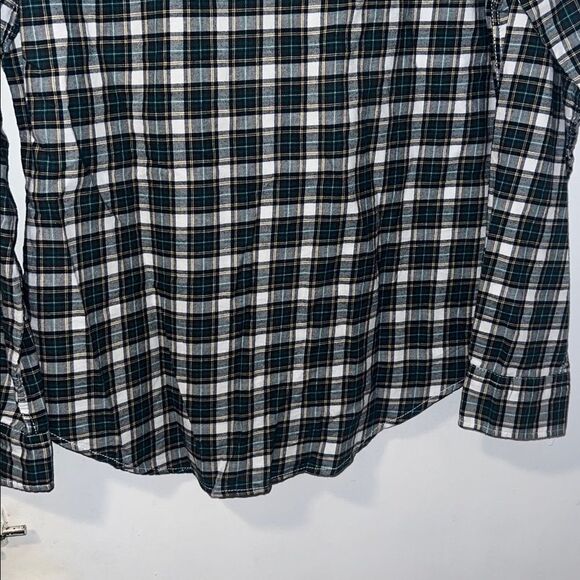 AEROPOSTALE Green and White Scottish Check Plaid Cotton Shirt-M NWT! - Picture 6 of 8